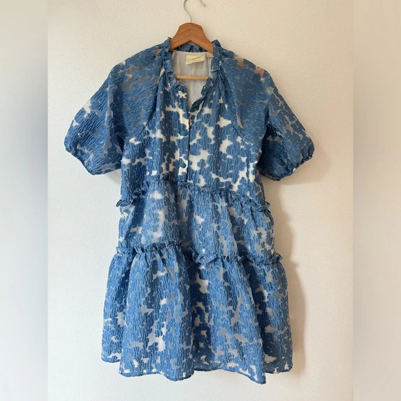 Maeve By Anthropologie Tiered Jacquard Dress - Picture 5 of 11